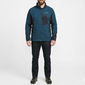 COLUMBIA TITANIUM OMNI SHEILD - Men's XXL Blue/Navy Blue Full Zip Jacket